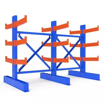 China Corrosion Protection Steel Pipe Warehouse Storage Rack Q235B Heavy Duty Cantilever Racking for sale