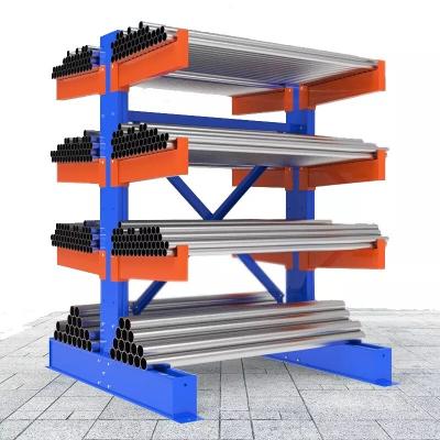 China Corrosion Protection Industrial Heavy Duty Double Side Rack Warehouse Double Face Cantilever Racking for sale