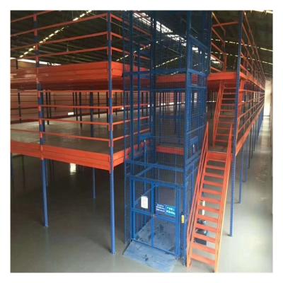 China Hot Selling Corrosion Protection Warehouse Mezzanine Floor Rack Supported System Tiered Shelf Steel Platform for sale