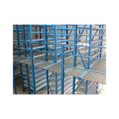 China Hot Selling Corrosion Protection Product Supported Pallet Durable Blue Orange Steel Platform Mezzanine Floor for sale