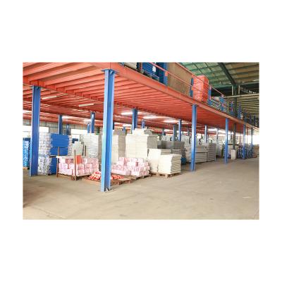 China High Quality Durable Corrosion Protection Long Pallet Rack Stackable Metal Multi Racks Mezzanine Floor System for sale