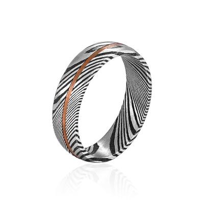 China CLASSIC Elegant Designs Mens Damascus Steel Jewelry Mens Engagement Wedding Bands for sale