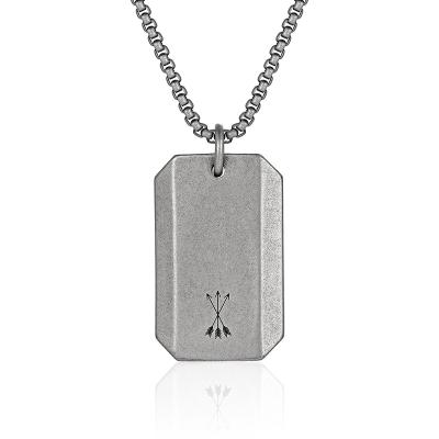 China Retro Vintage Style 316 Stainless Steel Pendant Necklace Mens Vintage Jewelry for sale