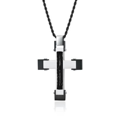 China FASHIONABLE 316 Stainless Steel Cross Pendant Necklace Men's Stylish Jewelery Gift for sale