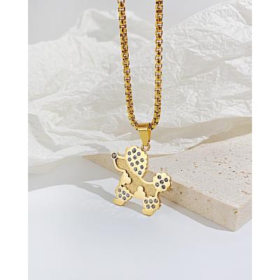 China FASHIONABLE Stylish Dog Necklace Cool Designs 316 Stainless Steel Hip Hop Jewelry for sale