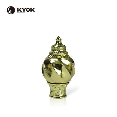 China KYOK Casual Curtain Rod Finial in Gold Accessories Curtain Pole Accessories Curtain Pole Finials for sale