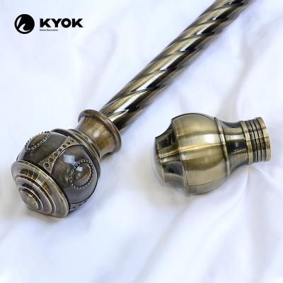 China KYOK anti-brass ABS curtain rod end occasional finial and curtain rod finial in curtain accessories fashion for sale