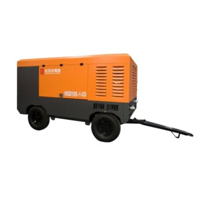 China 2021 new electric screw air compressors HGD185-18D lubricated portable portable mobile air compressor for sale