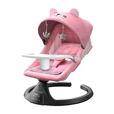 China Modern Big 3 in 1 Kids Feeding Music Children Electric Swing Chairs Baby High Bouncer with Wheels for sale