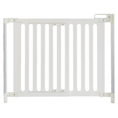 China Eco-freindly Mesh Portable Folding Expandable Child Safety Baby Gate For Door Way 75Cm To 82Cm With Automatic Door Lock Function White for sale