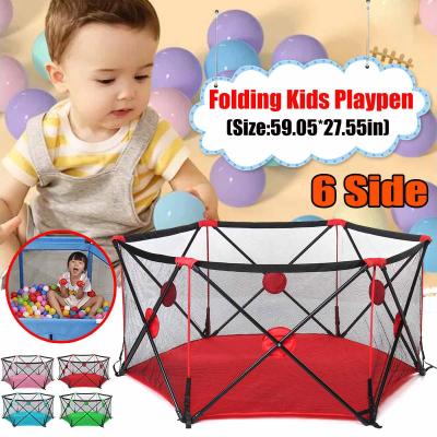 China New Product Modern Children Play Fence Plastic Safety Activity Place Baby Travel Cradle Folding Baby Playpen Bed for sale