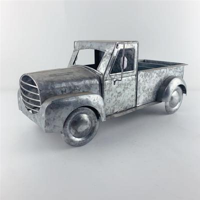 China High Quality Retro Truck Car Decoration GRAY Silver Iron Table Christmas Decoration Home Ornaments Wholesale for sale