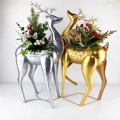 China Iron Wholesale Christmas Reindeer Decoration Good Price Hot Selling Christmas Ornament Custom for sale