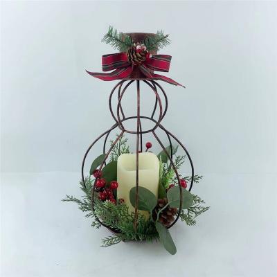 China Holiday home wholesale decorations Christmas factory decoration creative design candlestick for sale