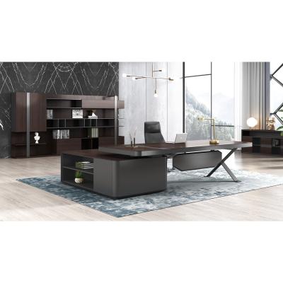 China Good Quality Modern Executive Office Furniture Telephone Form Wooden High End Boss Desk for sale