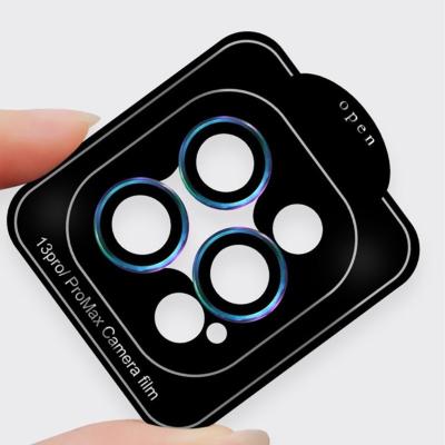 China Metal Ring Lens Tempered Glass Film On For iPhone 13 Pro Max Locate Eagle Eye Camera Protector For iPhone 13 12 Pro Max Mini Position Metal Ring Case Tempered Glass For 11 Alloy Lens Cover for sale