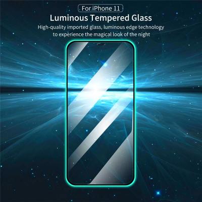 China Glowing Luminous Screen Protectors For Xiaomi MI Poco X3 5G pro M3 F-3 Glowing Tempered Glass For Redmi Note 10 pro 10S 9S 9T 9A 9C 8T 7 for sale