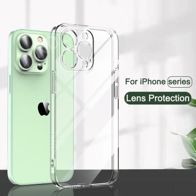 China Shockproof Clear TPU Cell Phone Case For iPhone 11 12 13 pro XS X XR Max Case Lens Protection Cover For iPhone 7 8 6S Plus Se Back Cover for sale