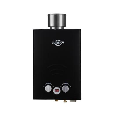 China JunSky BWC Outdoor Series With 6L Raincap Black Color Gas Hot Water System Outdoor Instant Portable Water Heater for sale