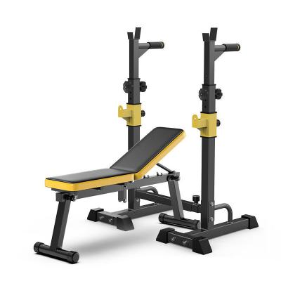 China Fitness Modern Commercial Adjustable Barbell Equipment Gym Power Squat Rack With Bench for sale