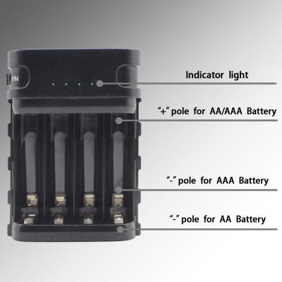 China Standard Battery AA AAA Battery Charger For NiMH/NiCd Rechargeable Battery Multi Functions Output As Power Supply for sale