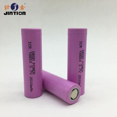 China Rechargeable Flashlight 3.7V Lithium Ion 18650 Battery 2500mAh Cell for sale