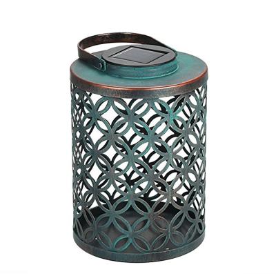 China Garden Amazon Best-Selling Solar Light Garden Outdoor Light Lantern for Home Decoration Metal Iron Garden Lamp Outside Lighting for sale