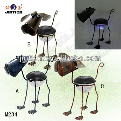 China Types of Hot-selling NEW metal iron outdoor solar light animal with horse etc. dog cat for sale