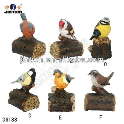 China New Resin Antique Imitation Bird Ornaments Crafts With Shade Control for sale