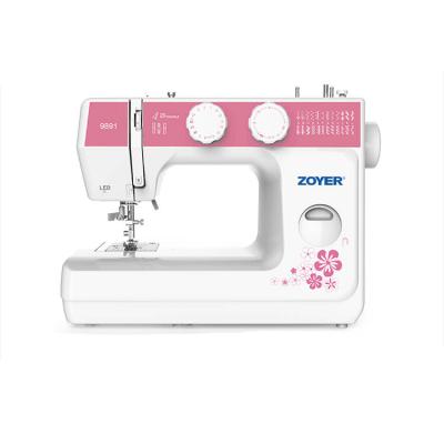 China Garment shops wholesale household mini zoyer ZY9891 single needle sewing machine with led household sewing machine for sale