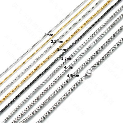 China Custom 18k pvd gold plated women's long stainless steel jewelry men's Cuban pearl chain necklace FASHIONABLE for sale