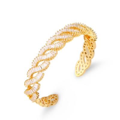 China New Fashion Vintage Jewelry Women's Zircon Bracelet Open Creative Personality Exquisite Bracelet for sale