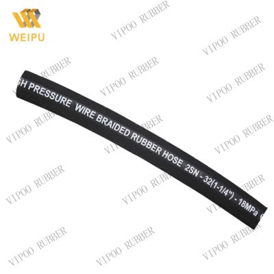 China SAE100 R1 8mm Industrial High Quality Steel Wire Reinforced Rubber Cover Hydraulic Hose for sale