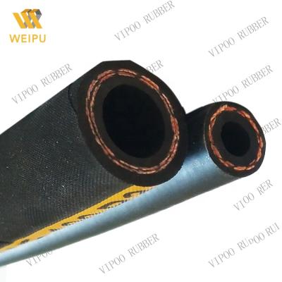 China Factory Direct High Quality Oil Base Hydraulic Fluids Hose High Pressure Fiber Braided Pressure-Resistant Rubber Tubing One Layer Braided Rubber Tubing for sale