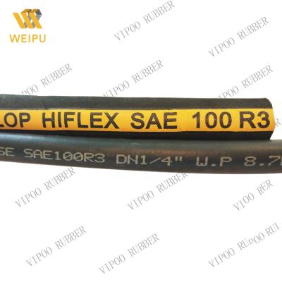 China R3 Flexible Hydraulic Rubber Hose Fiber Braided Oil Resistant WP-2300 for sale