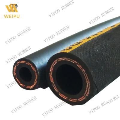 China Petroleum Hydraulic Fluids Base ISO Certificate SAE100 R3 Two Layers Textile Reinforcement Rubber Hydraulic Hose for sale