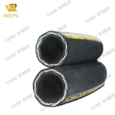 China Low Petroleum Hydraulic Fluids China produces high quality two steel wire braided coil covered 50mm hydraulic hoses for sale