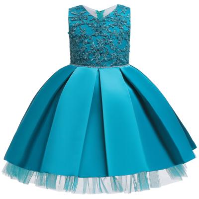 China Breathable Western-style Girls Dress Exquisite Princess Tutu Pure Cotton Striping Cute Girl Performance Dress for sale