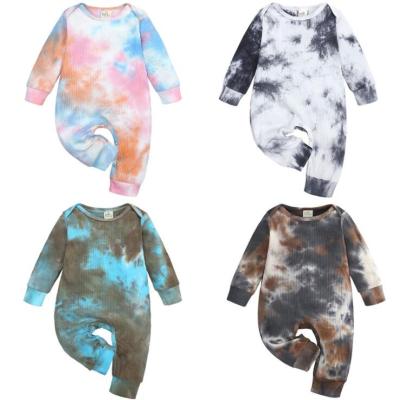 China Fashion Tie Dye Thermal Baby Boy Clothes Kids To Stay Home Newborn Infant Romper Pajamas Girl Rompers Cotton Kids Pajamas Set for sale