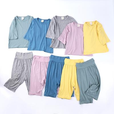 China New Summer Thermal Boys and Girls High Waist Tummy-protecting Modal Comfortable Children's Homewear Pajamas Sets for 0-7Years for sale