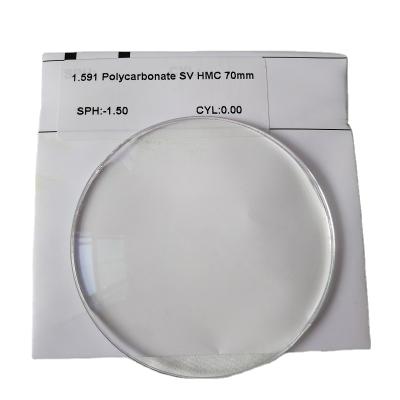 China Danyang 1.59 pc photochromic polycarbonate hmc optical lens made in china for sale