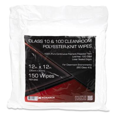 China 100% polyester 240gsm 6x6 100% knit polyester fabric 2 ply cleanroom soft wiper wipes for sale