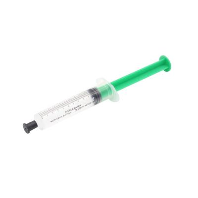 China PVC CE ISO Certificate 10ml 30ml Prefilled Sterile Saline Water Syringe By Prefilled Syringe Filling Machine for sale