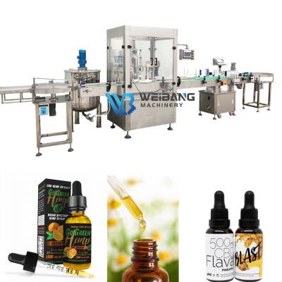 China WB-Y2 60ml CBD Food Oil Tincture Filling Machine Automatic Dropper Glass Bottle Filling Machine for sale