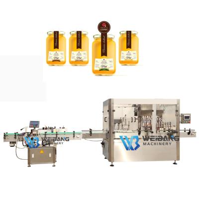 China Food Sauce Honey Filling Capping Full Automatic Food Glass Bottle Liquid Plastic Jar Machine for sale