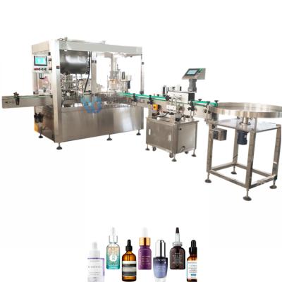 China 60ml Food Gel Balancing Glass Bottle Filling Machine Automatic Liquid Facial Massage Dropper Filling Machine for sale