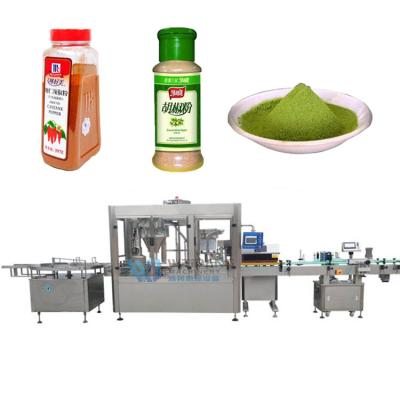 China WB-FX2 Automatic Line Chemical Chemical Powder Filling Capping Machine 500g 1kg Protein Powder Bottle Filling Machine for sale