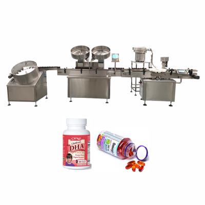 China 15-500ml 15-500ml automatic soft gel dry capsule bottling machine counting filling capping labeling line for sale