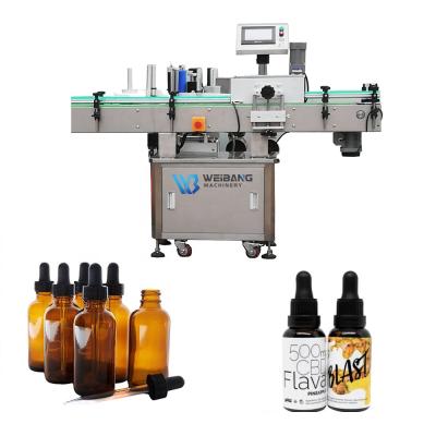 China Food Automatic Vertical Single Side Labeling Wrapping Machine Around Bottle Flat Sticker Labeling Machine for sale