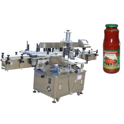 China WB-ST100 5L food square hand sanitizer bottle labeling machine double side round bottle labeling machine for sale